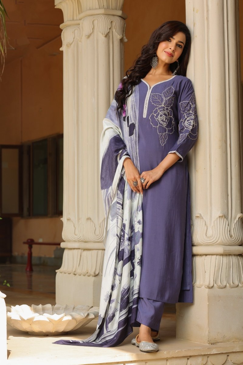 PAYAL Modal Chanderi Suit Set - Payal