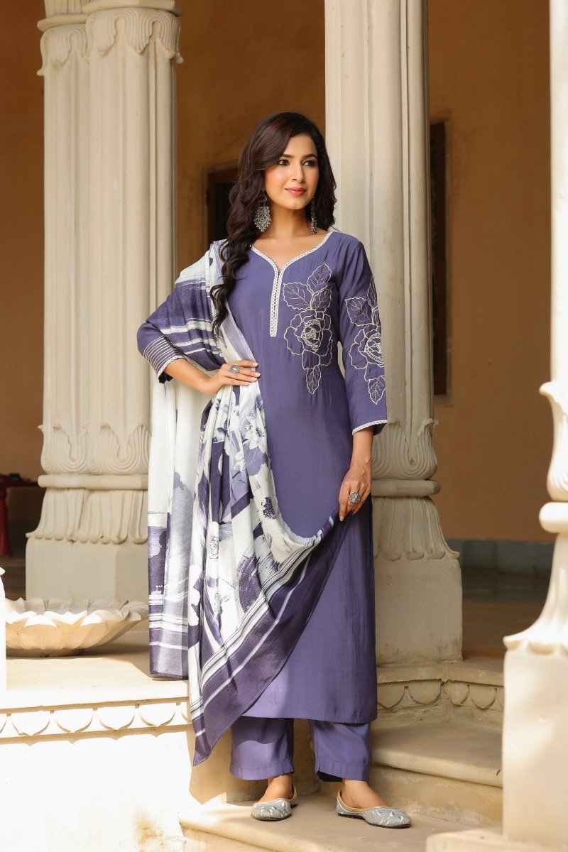 PAYAL Modal Chanderi Suit Set - Payal