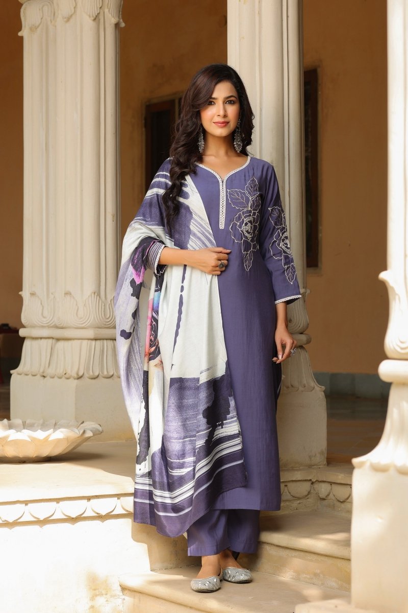 PAYAL Modal Chanderi Suit Set - Payal