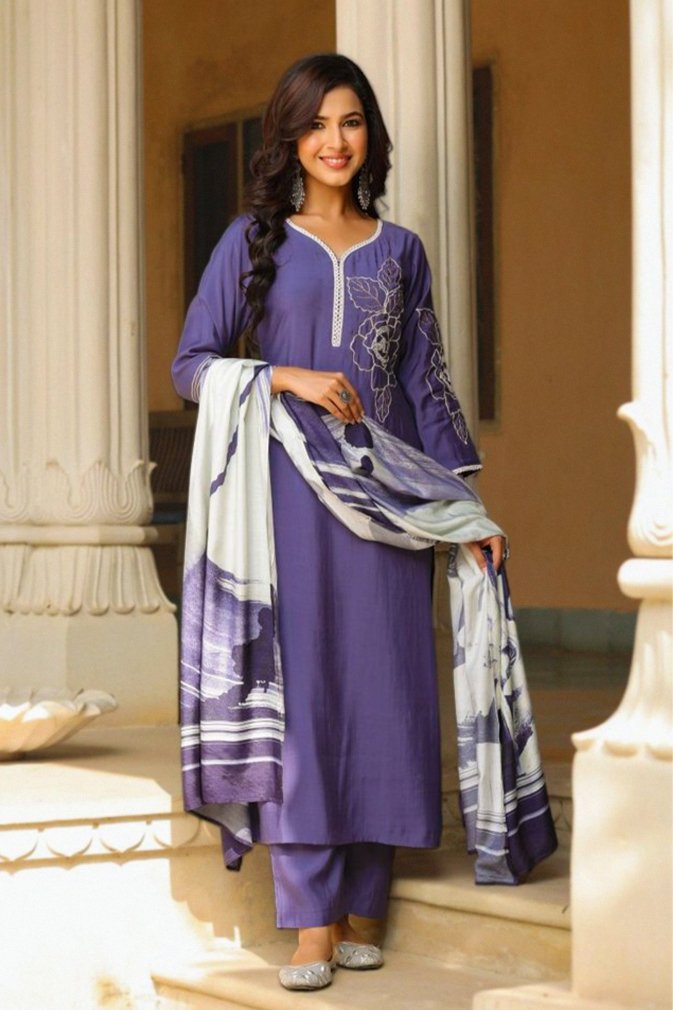 PAYAL Modal Chanderi Suit Set - Payal