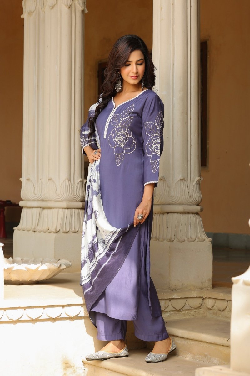 PAYAL Modal Chanderi Suit Set - Payal