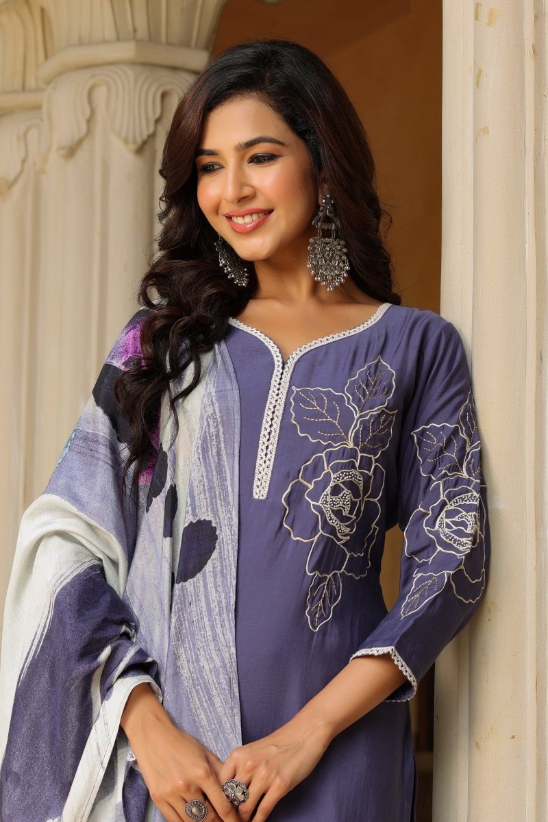 PAYAL Modal Chanderi Suit Set - Payal