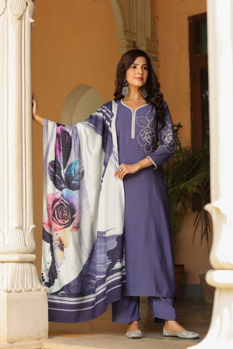 PAYAL Modal Chanderi Suit Set - Payal