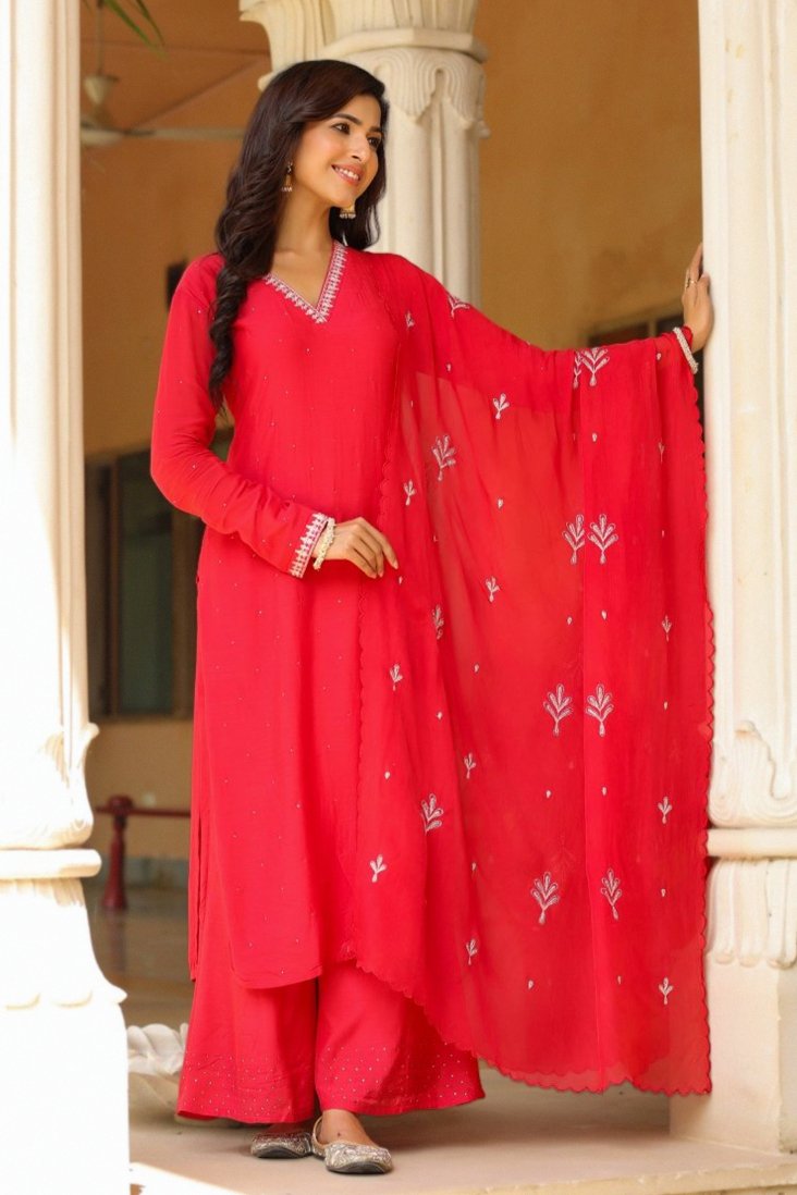 PAYAL Muslin Festive Suit Set - Payal