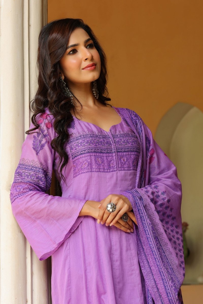 PAYAL Muslin Flared Suit Set - Payal