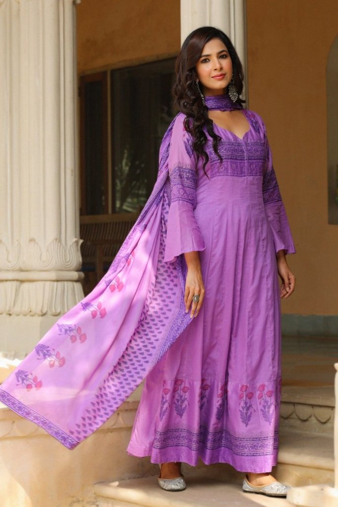 PAYAL Muslin Flared Suit Set - Payal