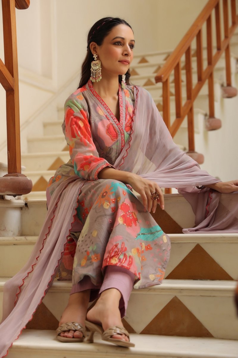 PAYAL Muslin Silk Printed Suit Set - Payal
