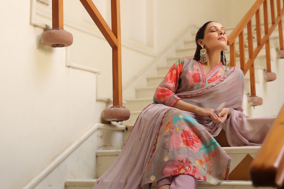 PAYAL Muslin Silk Printed Suit Set - Payal