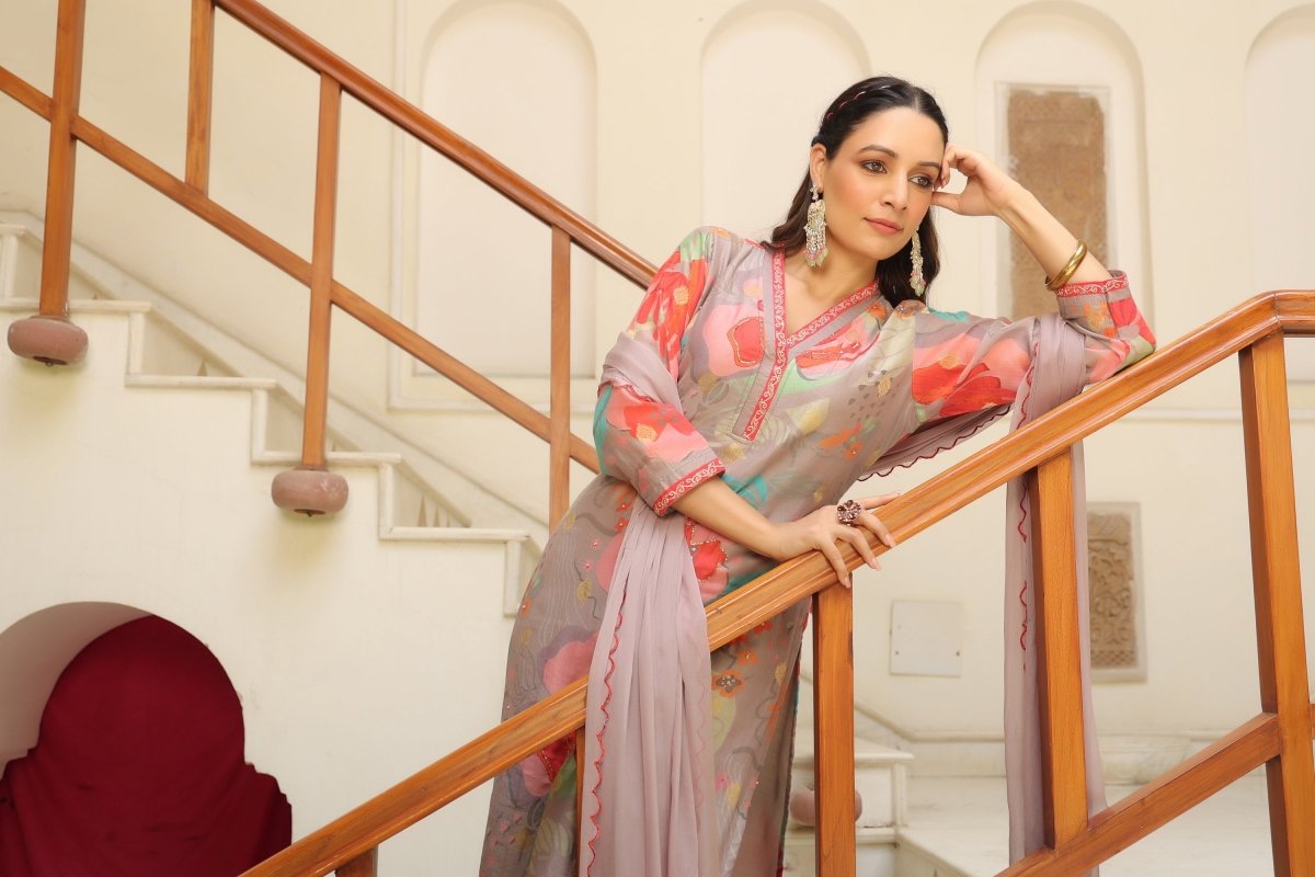 PAYAL Muslin Silk Printed Suit Set - Payal