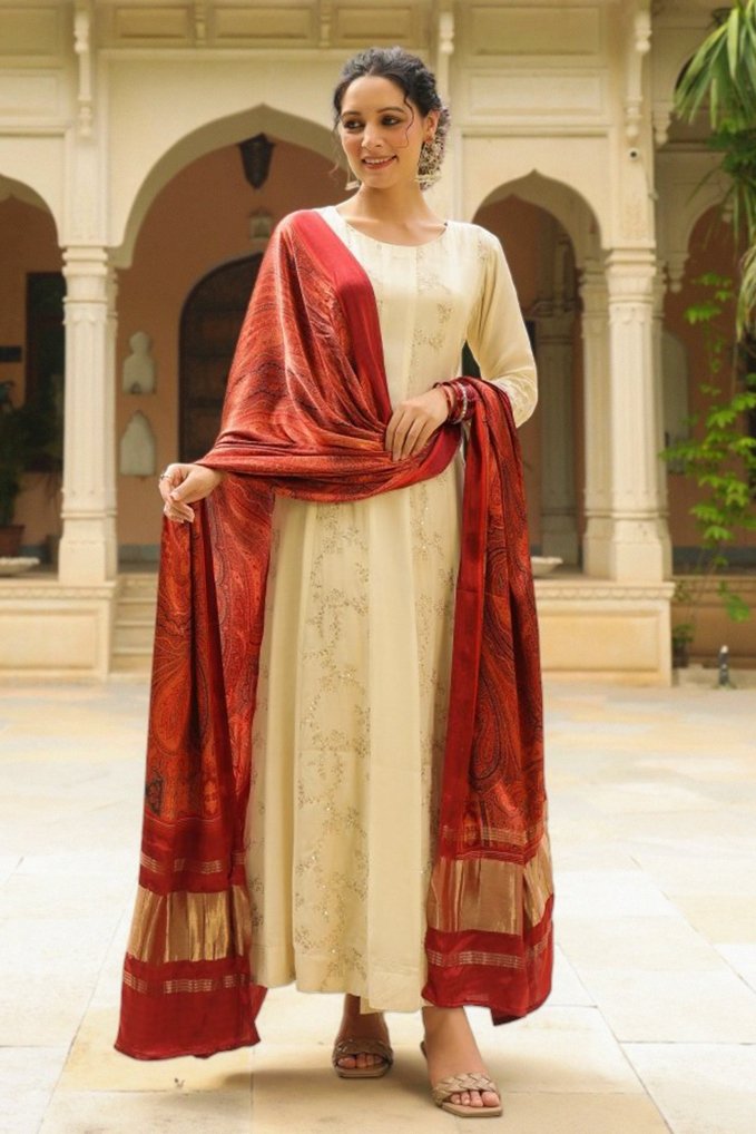 PAYAL Silk Anarkali Suit Set - Payal