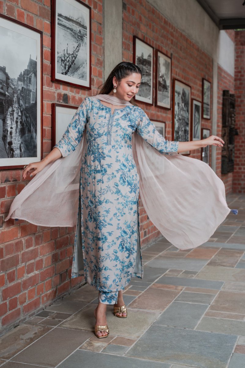 PAYAL Silk Printed Co-ord Suit Set - Payal