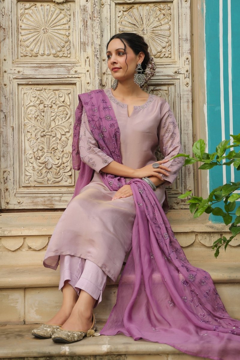PAYAL Soft Chanderi Embroidered Suit set - Payal