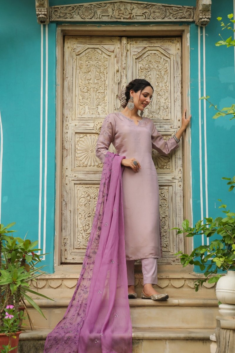 PAYAL Soft Chanderi Embroidered Suit set - Payal