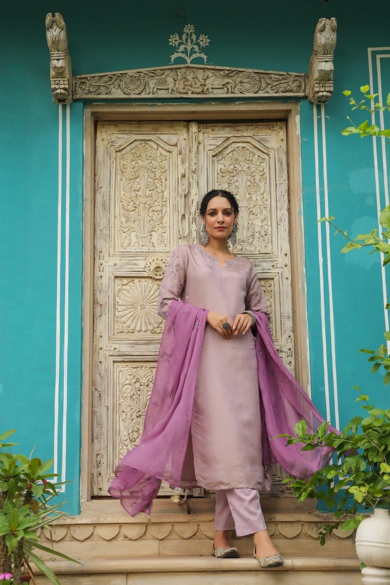 PAYAL Soft Chanderi Embroidered Suit set - Payal