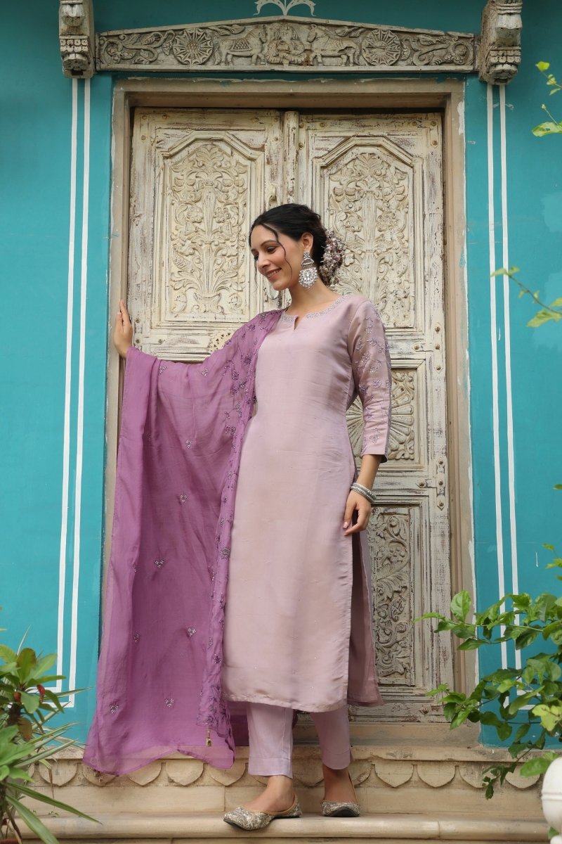 PAYAL Soft Chanderi Embroidered Suit set - Payal