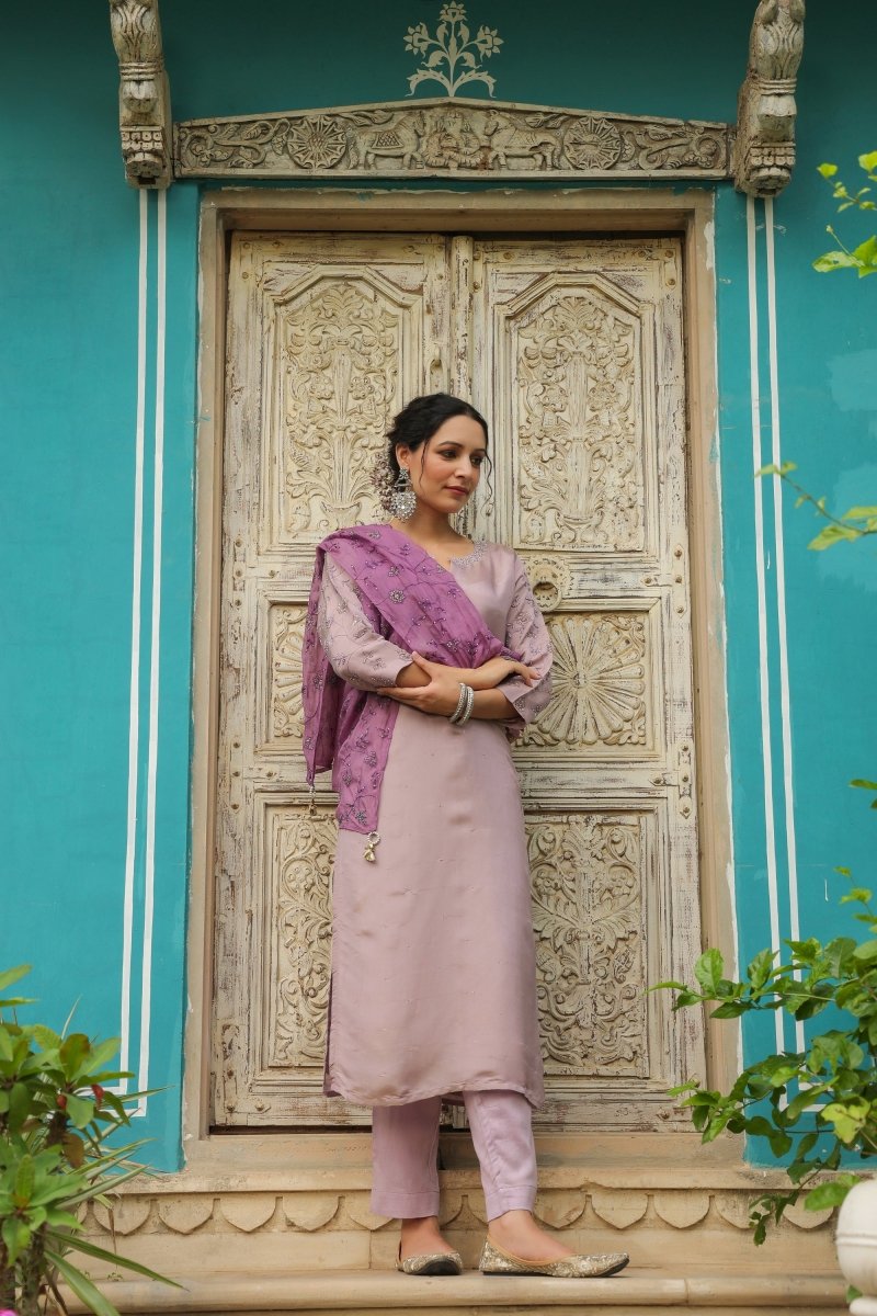 PAYAL Soft Chanderi Embroidered Suit set - Payal