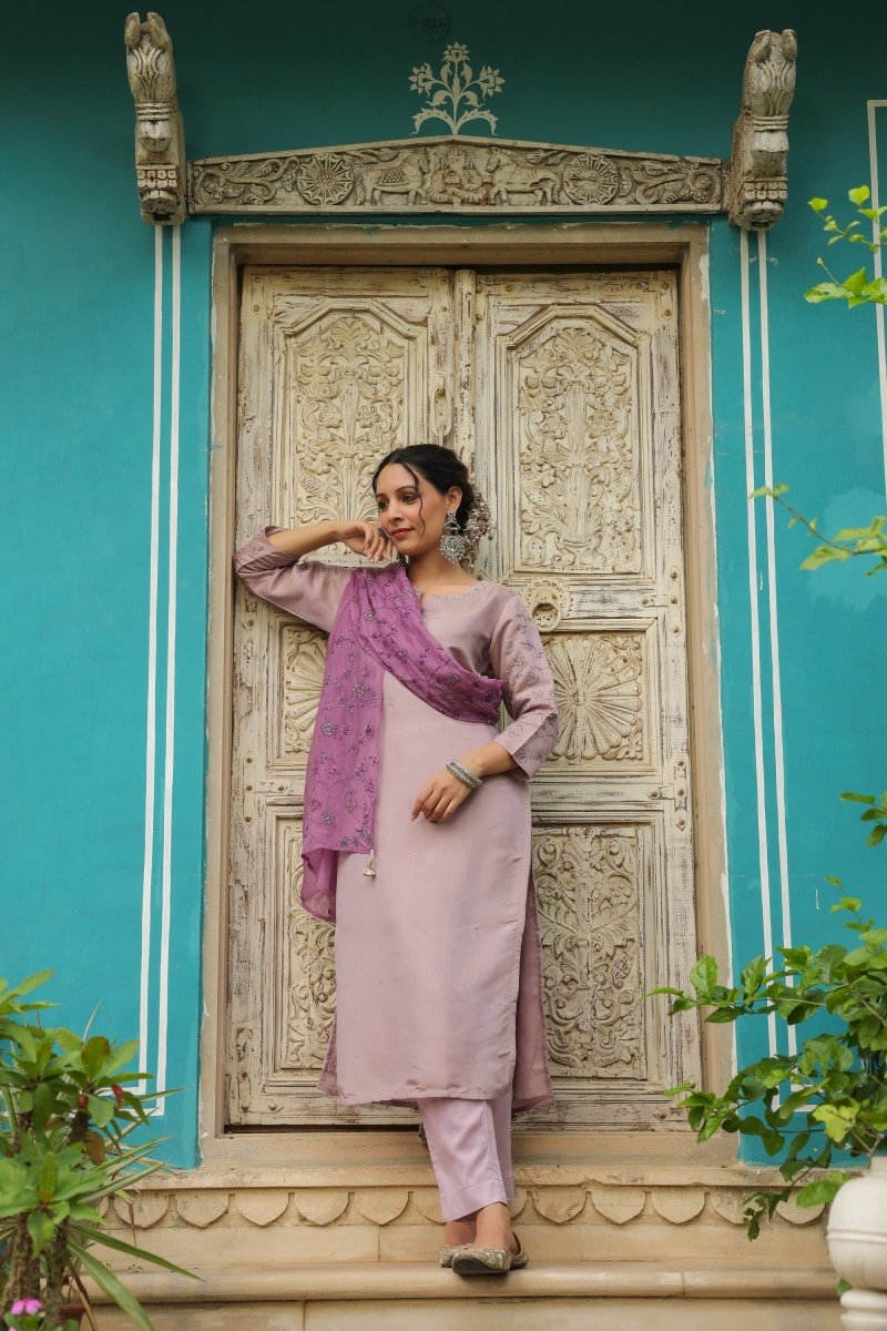 PAYAL Soft Chanderi Embroidered Suit set - Payal
