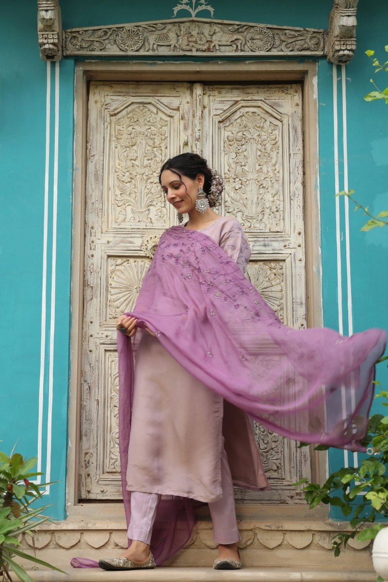 PAYAL Soft Chanderi Embroidered Suit set - Payal