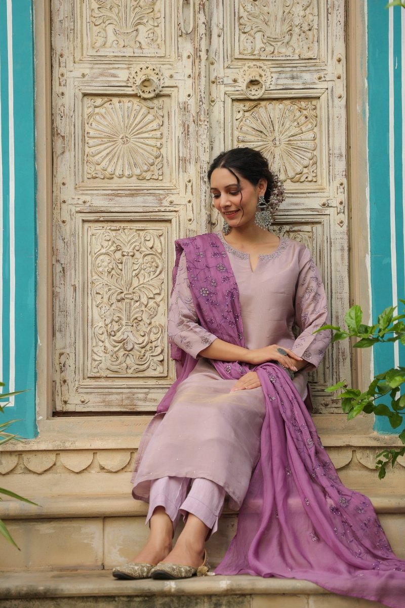 PAYAL Soft Chanderi Embroidered Suit set - Payal