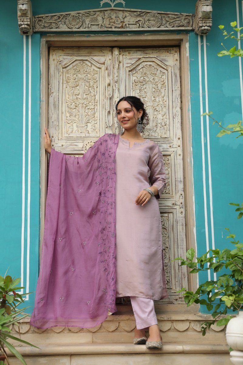 PAYAL Soft Chanderi Embroidered Suit set - Payal