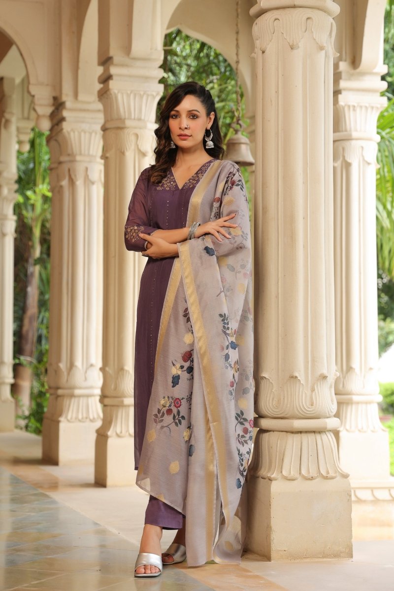 PAYAL Viscose Organza Aline Suit Set - Payal