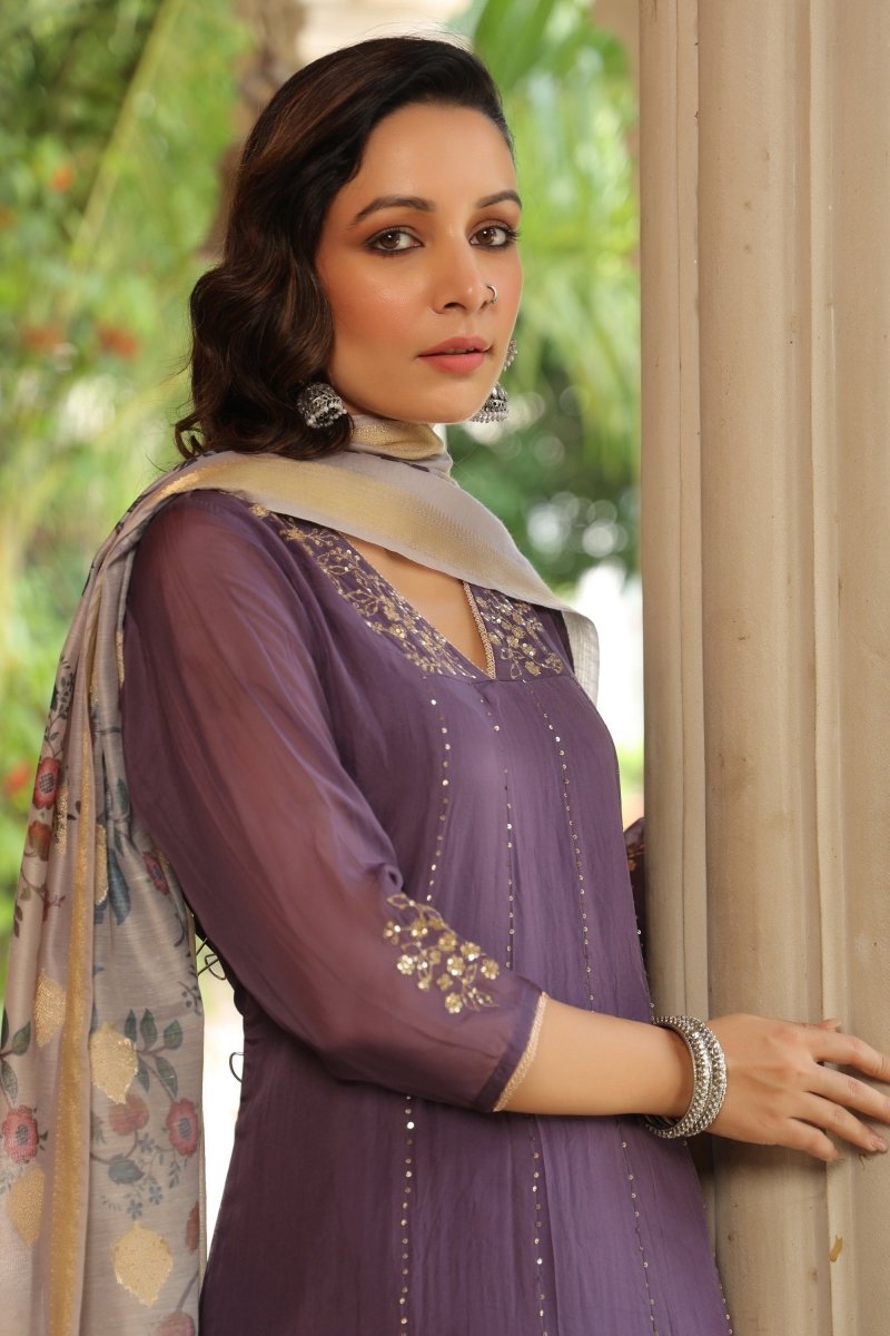 PAYAL Viscose Organza Aline Suit Set - Payal