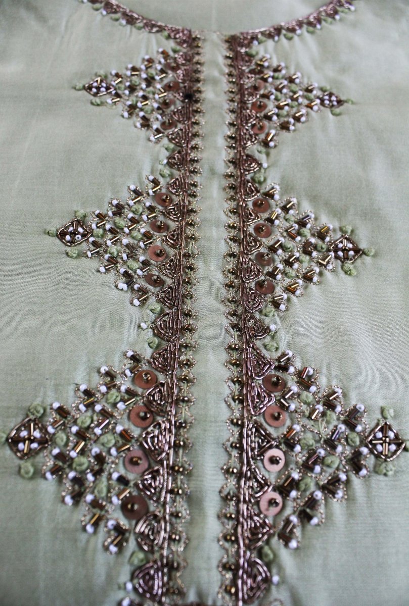 Peach Chanderi Aline Suit Set - Payal