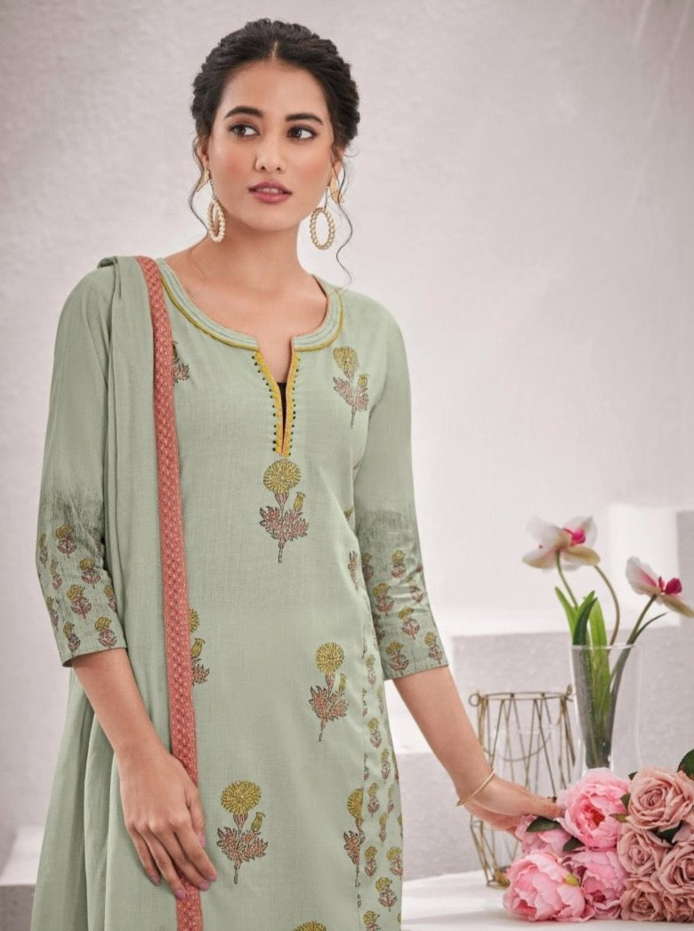 Pista Green Suit Set - Payal