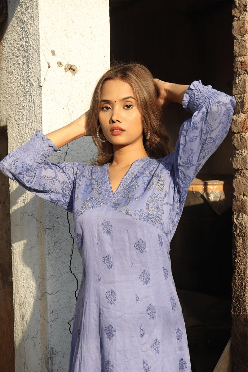 Printed Lavender Alia Kurta - Payal