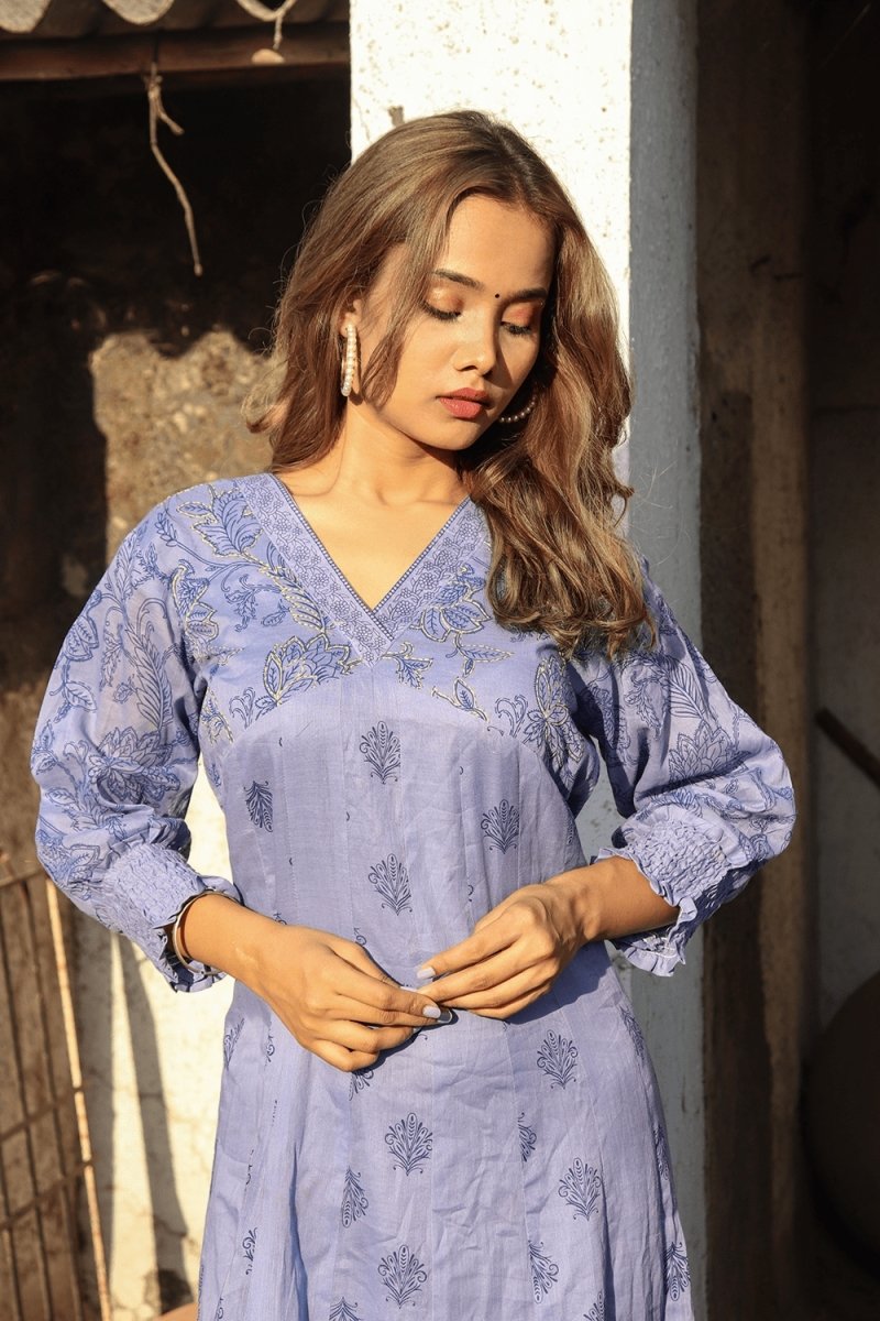 Printed Lavender Alia Kurta - Payal