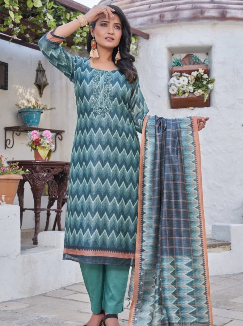 Rama Art Silk Straight Semi Formal Suit Set - Payal