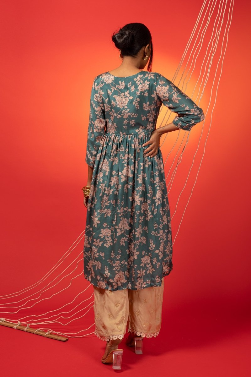 Rama Pleated Festive Kurta Set - Payal