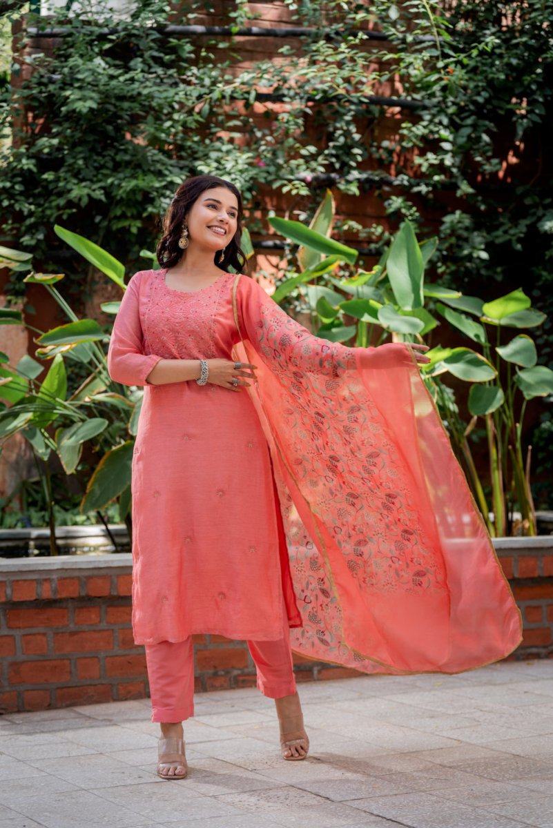 Viscose Jute Khat Suit Set - Payal