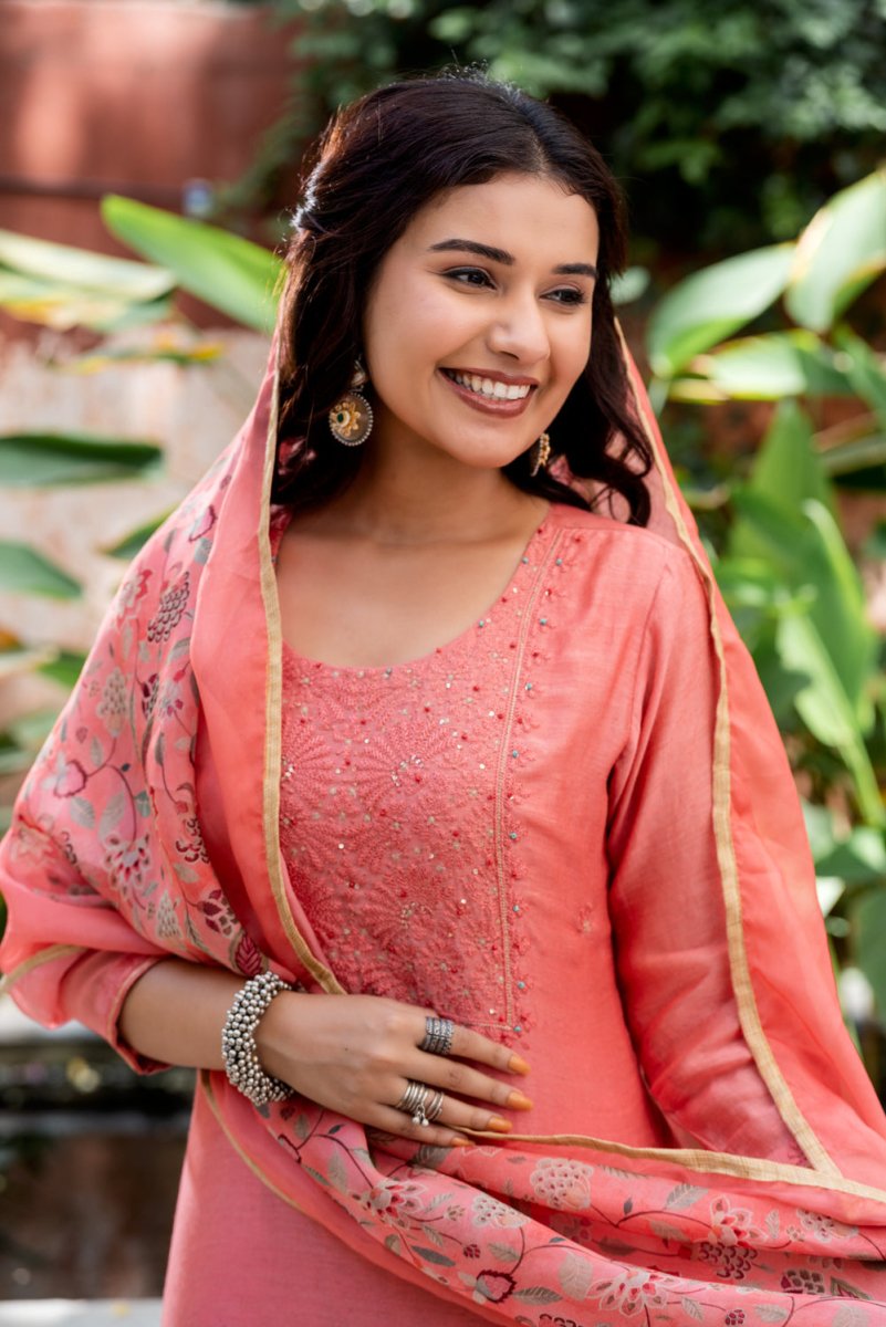 Viscose Jute Khat Suit Set - Payal