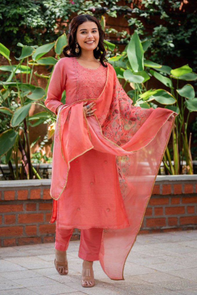 Viscose Jute Khat Suit Set - Payal