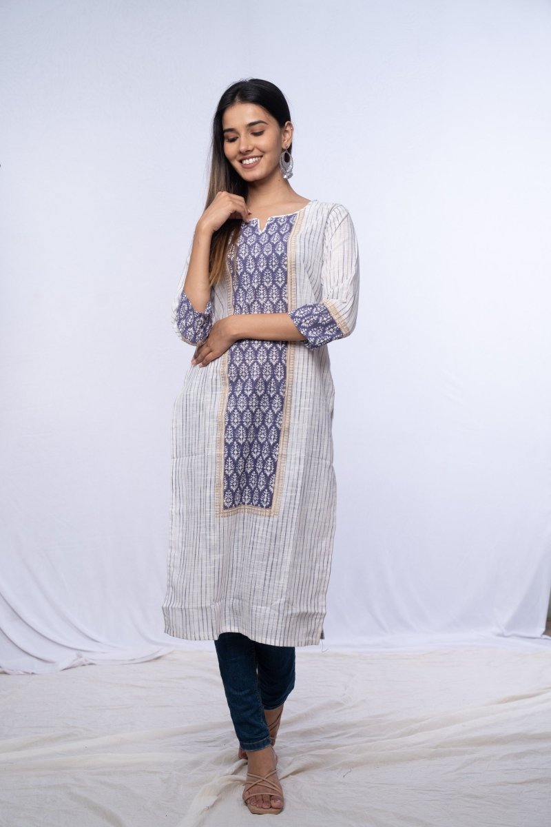 White Casual Kurti - Payal