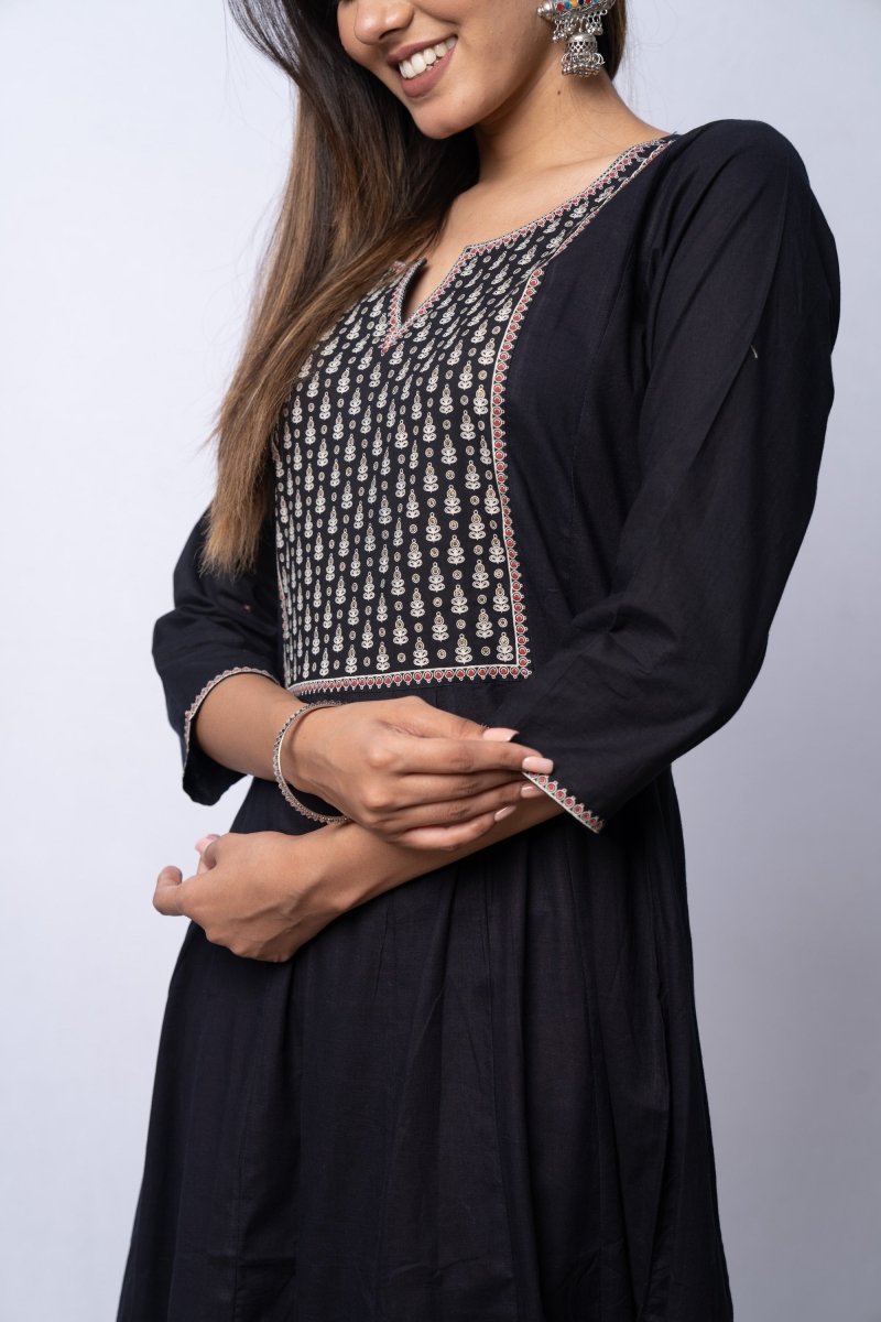 WOK Ajrakh Printed Kurta Dress - Payal