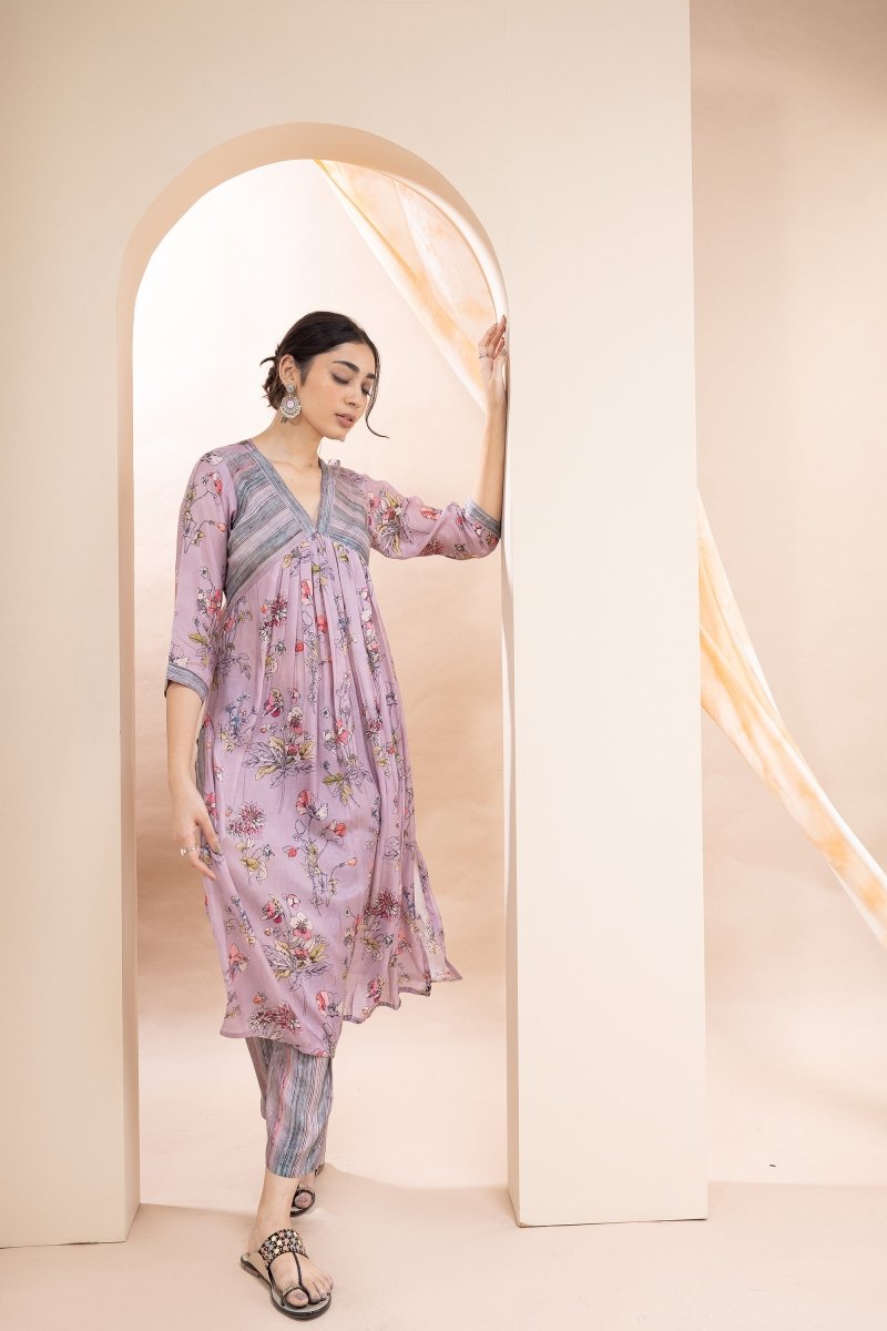 WOK Aline Printed Kurta Set - Payal