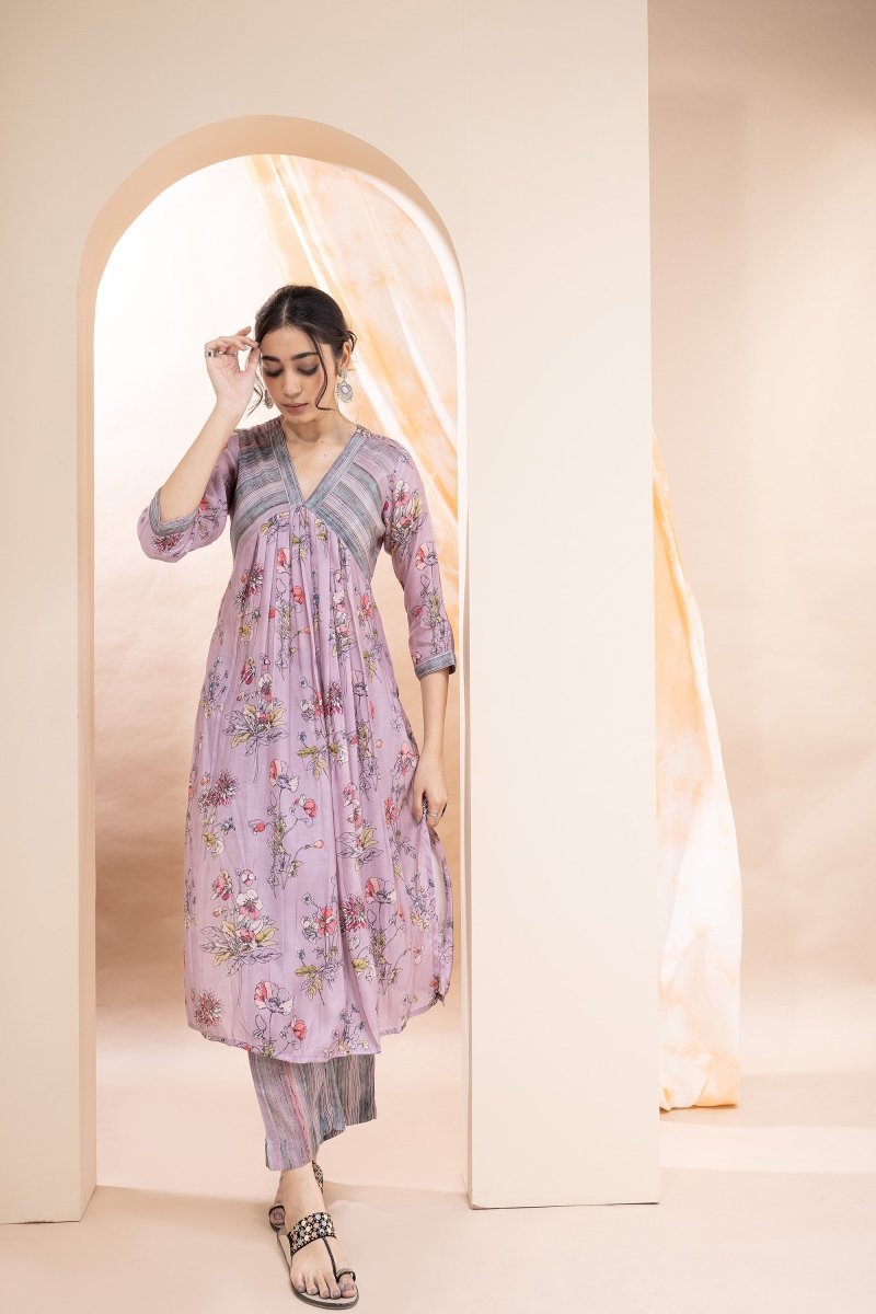 WOK Aline Printed Kurta Set - Payal