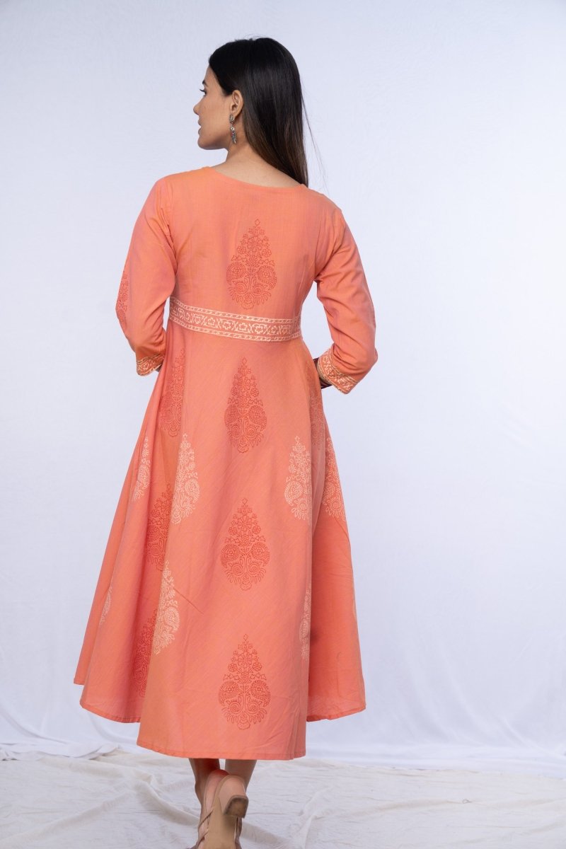 WOK Block Printed Kurti Dress - Payal