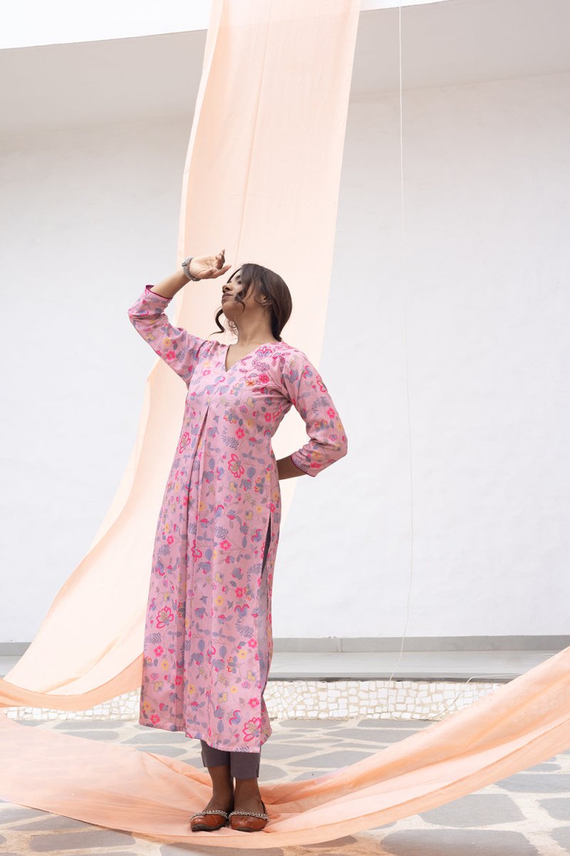 WOK Box Pleated Kurta - Payal