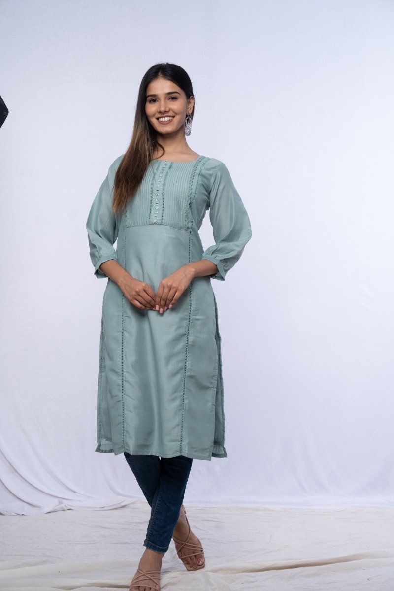 WOK Casual Solid Kurta - Payal