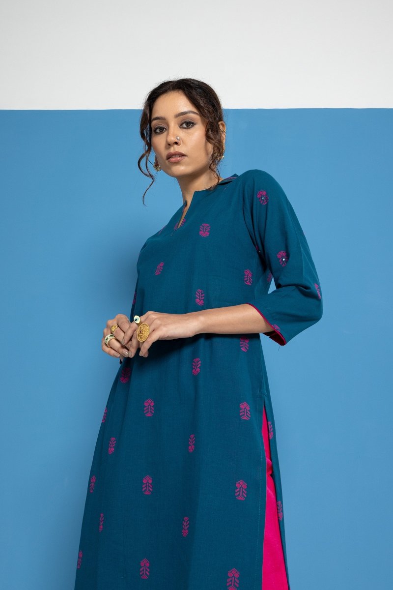 WOK Handloom Cotton Kurti Top - Payal