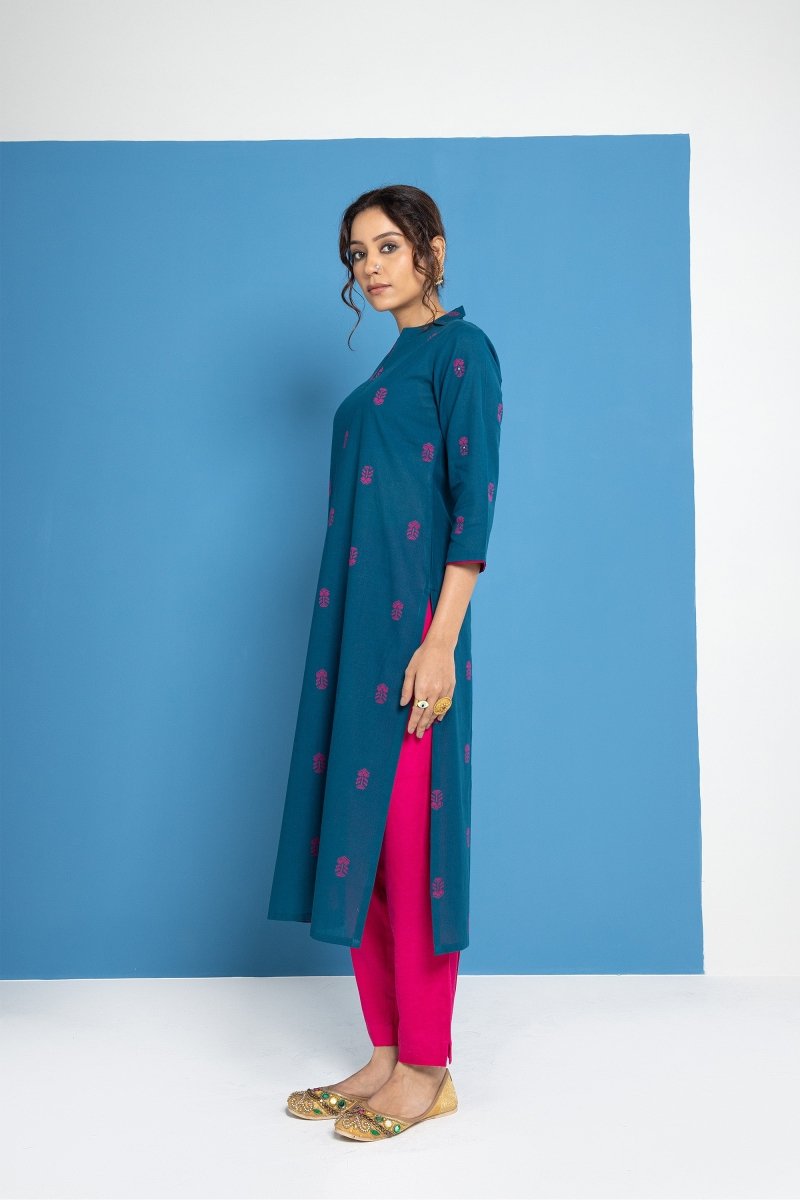 WOK Handloom Cotton Kurti Top - Payal