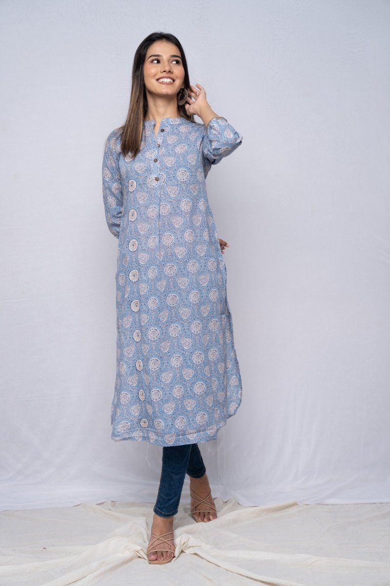 WOK Jaipuri Printed Kurta - Payal