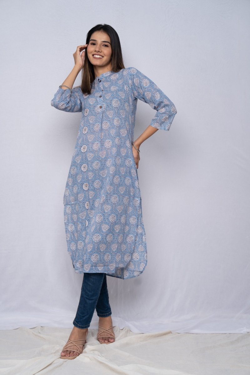 WOK Jaipuri Printed Kurta - Payal