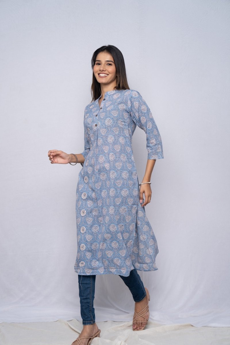 WOK Jaipuri Printed Kurta - Payal