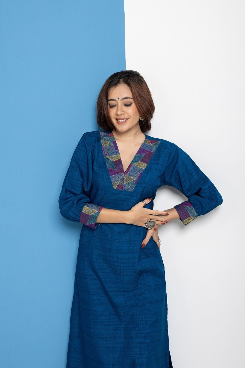 WOK Multicolor Embroidered Kurta Set - Payal