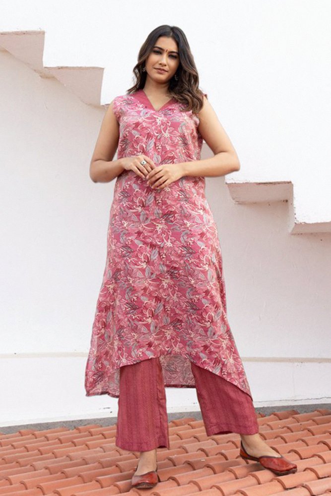 WOK Muslin Printed Kurta Set - Payal
