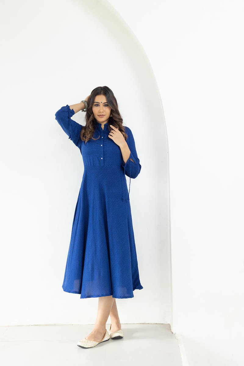 WOK Polka Dot Dress with Collar - Payal